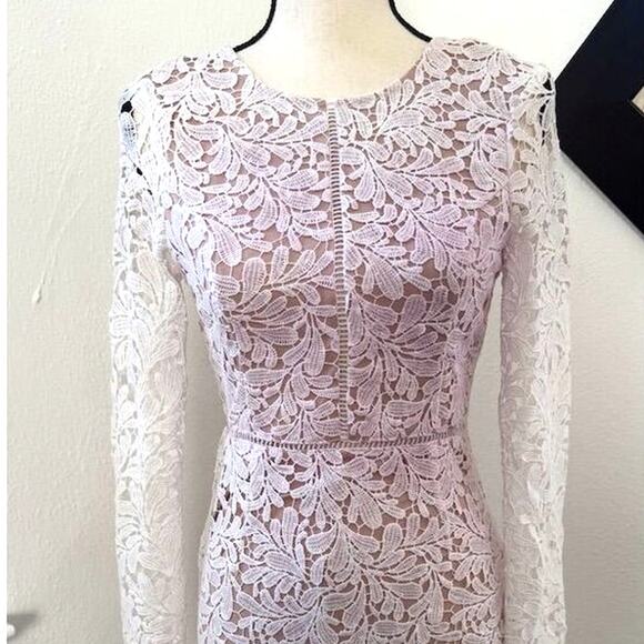 NWOT Lavender Ombre Lace Romper Mini Dress w/ Shorts Womens S Party/Cocktail - Picture 6 of 9